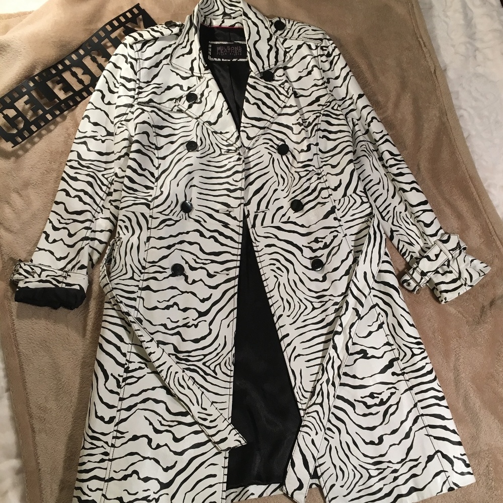 Wilson Leather Pelle Studio Leather Zebra Coat